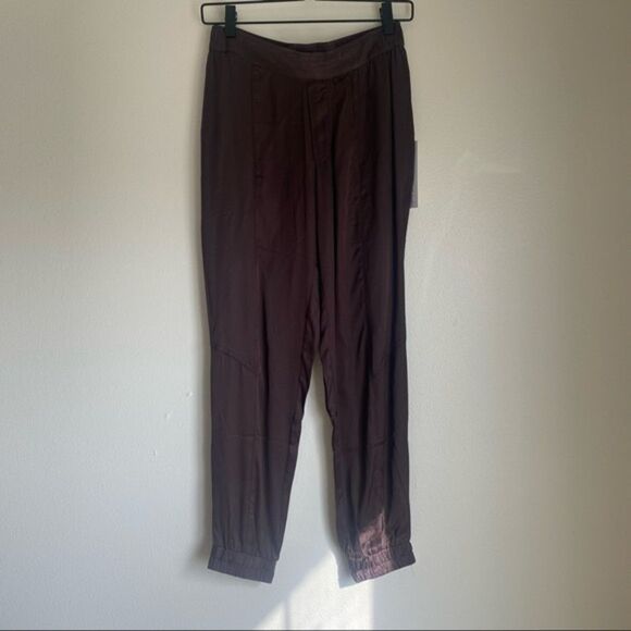 ✨ Young Fabulous & Broke Jensen Chocolate Brown Satin Jogger ✨ - Picture 5 of 7
